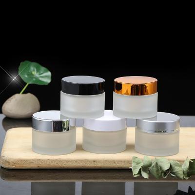 China Personal care 5g 10g 15g 20g 30g 50g 100g frosted eye cream jar cosmetic cream jar glass jar for sale