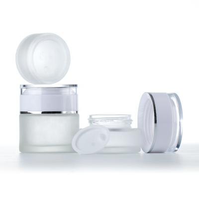 China Personal Care 20g 30g 50g Cosmetic Scrub Jar Eye Cream Glass Cream Jar for sale