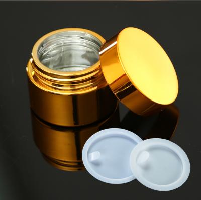 China Personal Care 5g 10g 20g 30g 50g Gold Cosmetic Cream Jar Silver Glass Eye Cream Jar for sale