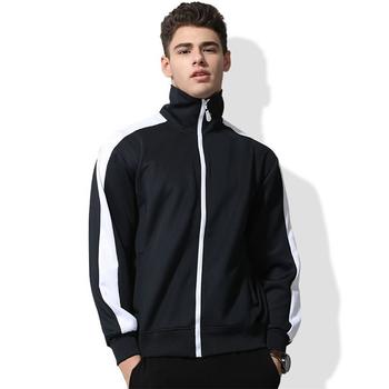 China Mens Waterproof High Quality Custom Sports Single Side Stripe Plus Size Track Jackets for sale