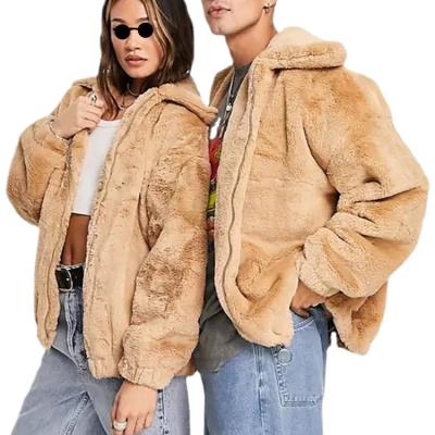 China QUICK DRY Custom Logo Women's Designer Ladies Fashion Retro Faux Fur Winter Fur Jacket Outdoor Unisex Manufacturing for sale