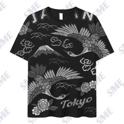 China High Quality Cotton Custom Unisex Sublimation T-shirt Anti-wrinkle Streetwear Oversized T-shirt for sale