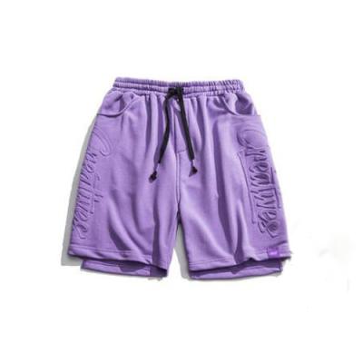 China 2021 Anti-wrinkle fashion shorts men logo streetwear summer shorts custom embossed men shorts for sale