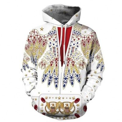 China Viable 3D printing pullover hoodie S-6XL 1950s diamond eagle hoodie rock star stage performance uniforms retro and hoodie sweatshirt for sale