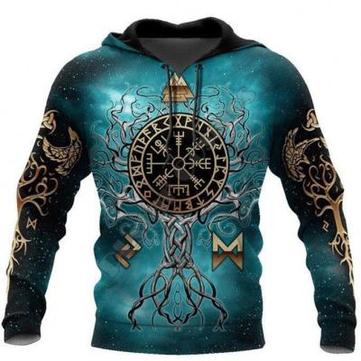 China High Quality Anti-wrinkle Mens Viking 3d Hoodie Custom Autumn Samurai Hoodie for sale