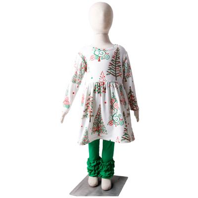 China Wholesale Eco-friendly Vintage Winter Christmas Tree Baby Clothes Toddlers Girls Girls Outfits for sale