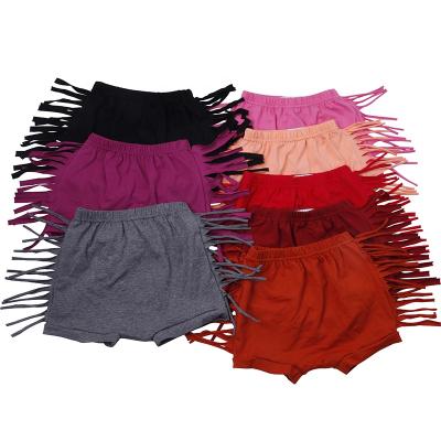 China Breathable Wholesale Baby Fringe Shorts Kids Cotton Ruffle Tassel Shorts Boys And Girls Clothing for sale