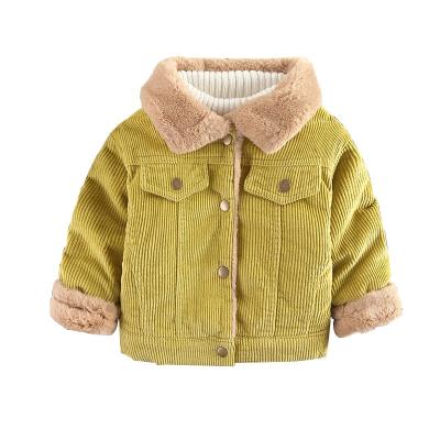 China New Solid Breathable Boys Corduroy Unisex Jackets Coat Kids Winter Autumn Warm Clothings Tops Jackets Clothes for sale