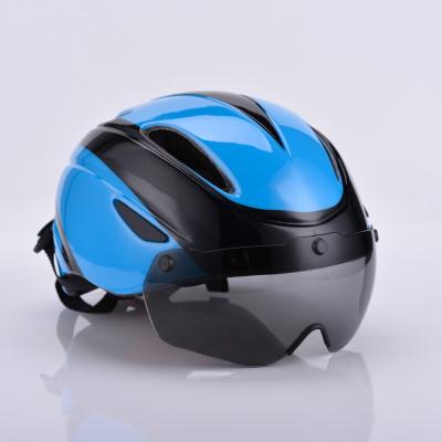 China Vintage Goggles Bike Helmet With USB Rechargeable Mens Ubran Back Lightweight Cycling Helmet for sale