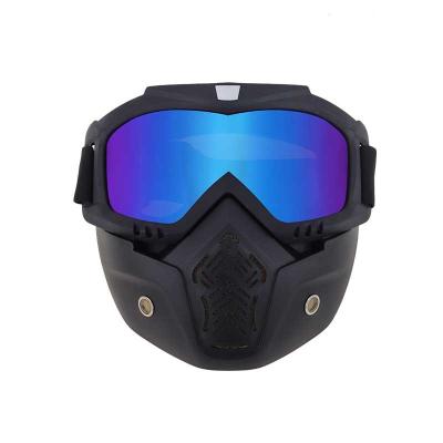 China Retro cross-country riding ski goggles unisex personality half-helmet mask motorcycle eye protection goggles for sale