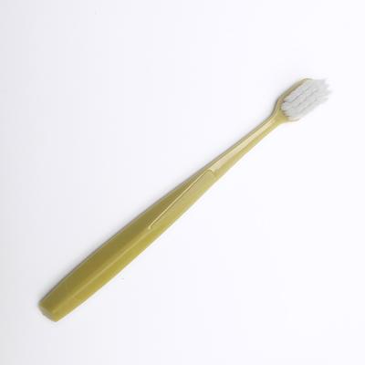 China Environmental Friendly PBAT Plus Cornstarch, Plastic Free Round Handle Toothbrush, Biodegradable Environmentally Friendly Toothbrush for sale