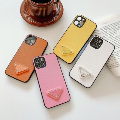 China Other Classic Luxury Designer Phone Case Triangular Famous Brand Drop Proof Phone 13 Pro Max Phone Case More Designer Brand for sale