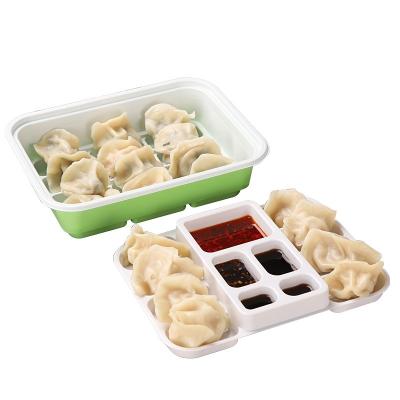 China PP Environmentally Friendly Dumpling Box Layered Dumpling Box Can Be Customized Thickened Dumpling Box Can Be Microwave for sale