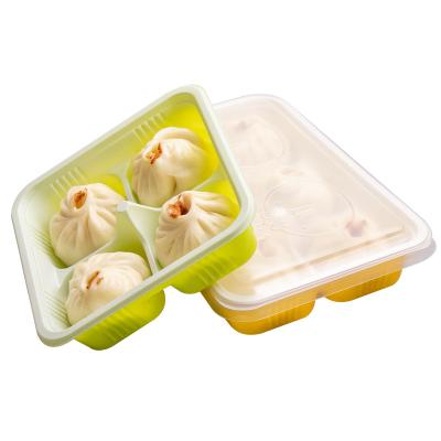 China PP fried stuffed muffin box in two colors, fast and convenient, customizable microwave for sale