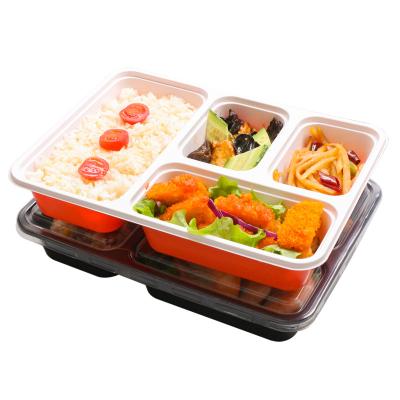 China PP Four Compartment Fast Food Box, High End Management Pack Box, Environmentally Friendly Bento Box, for sale