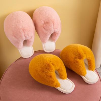 China Wholesale Fashion Trend Fashion Indoor Bedroom Designer Women Faux Fur Slippers Fur Slippers For Women for sale