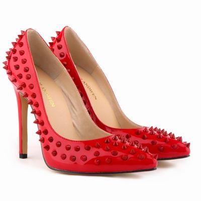 China Fashion trend women fashion nightclub style rivet high heel shoes rivet stiletto heels for sale