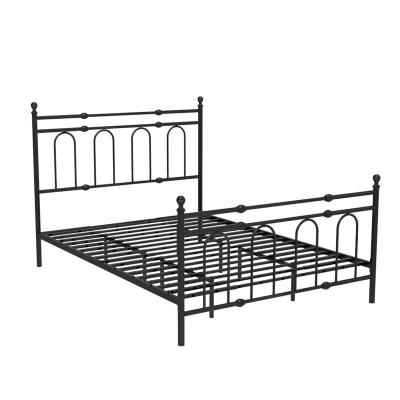 China Other Modern Classic Single Bedroom Furniture Hotel Double Bed Metal Iron Design King Size Bed for sale