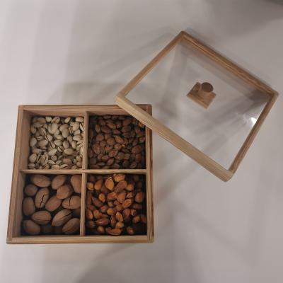 China Stocked 2022 Hot Sales Customized Wooden Nuts Box Wooden Nuts Box Wooden Candy Box for sale