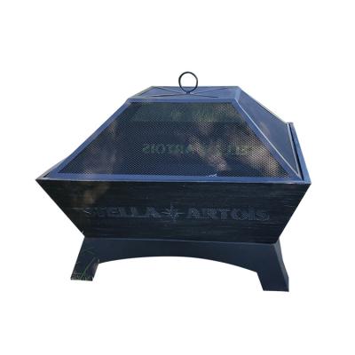 China Wholesale Stocked Stainless Steel Charcoal Wrath Pit Hollow Pattern Outdoor Campfire Grill for sale