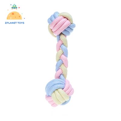 China Eco-Friendly Sustainable Bulk Cheap Hand - Woven Interactive Chew Dog Rope Toys Set Super Strong Bite-Resistant for sale