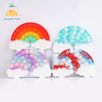 China Interesting Adults Silicone Rainbow Busy Person Toys Stress Squeeze Toy for sale