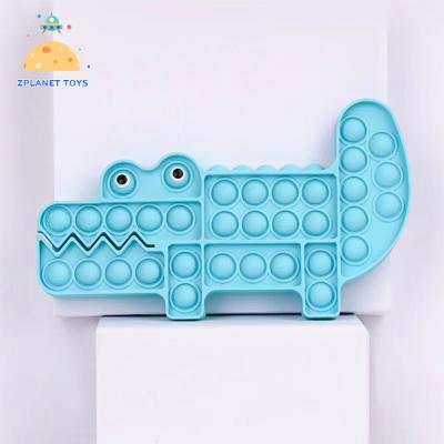 China Adults Crocodile Style Stress Worry Relief Compression Autism Special Needs Stress Reliever Push Bubble Restless Person Sensory Toy for sale