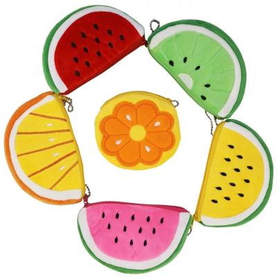 China Coin Purse Simulation Fruit Plush Wallet Pendant Fruit Plush Toy Set Fruit, Custom Promotional Gifts for sale