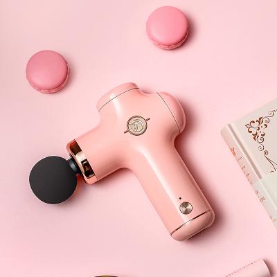 China Mini Body Pink 3 Speed ​​Pocket Adjustable Vibration Small Electric Muscle Booster Tissue Percussion Massage Gun for sale