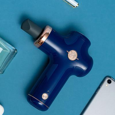 China Custom Blue 3 Speed ​​Body Mini Adjustable Vibration Electric Tissue Thruster Percussion Muscle Therapy Massager Deep Gun for sale