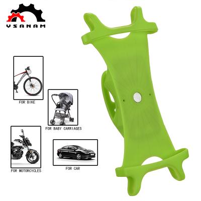 China YSANAM Waterproof Free Shipping 1 Sample OK Custom Flexible Bicycle Smartphone Holder 360 Rotation Silicone Bike Mount Mobile Phone Holder for sale