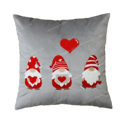 China Anti-pilling Valentine's Day Gnome Pillow Cushion/Pillow Cover/Cushion Cover for sale