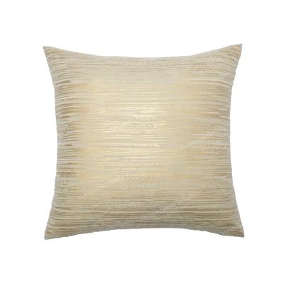 China Nondisposable Gold Stripe Jacquard Pillow Covers Luxury Soft Decorative Tile Covers for sale