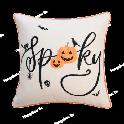 China Nondisposable Spooky Embroidered Throw Pillow Cover/Halloween Pillow/Cushion Cover for sale