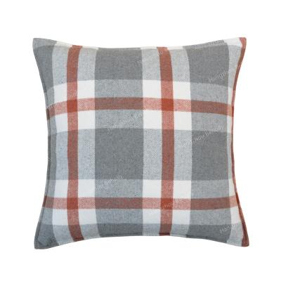 China Gray Red Tartan Plaid Pillow /Pillow Cover Cushion / Nondisposable Cushion Cover for sale