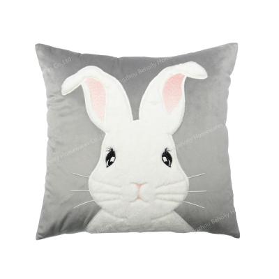 China Bunny Rabbit Easter Pillow /Spring Pillow Cover Cushion/Nondisposable Cushion Cover for sale