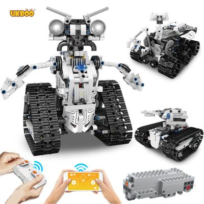 China Building Toy Free Shipping UKBOO 606PCS RC APP Control Transbot Set 3 in 1 Intelligent Changing Model Robot Building Blocks Kids Toys for sale