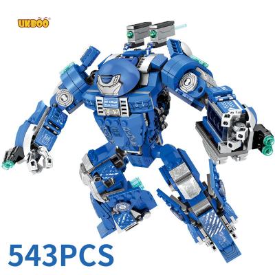 China Free Building Toy UKBOO Boarding 543 PCS Iron MK38 Robot Mecha War Bricks Steel Mech Figures Building Block Toy For Kid Child for sale