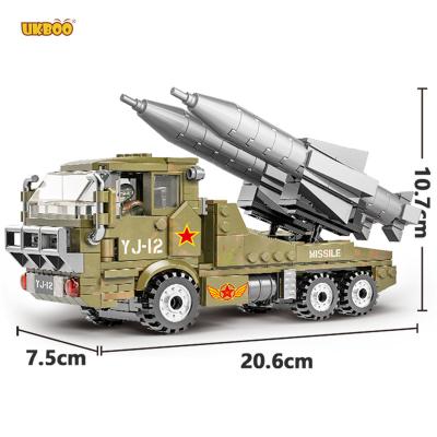 China Vehicle Anti-ship Army Missile Construction Toy UKBOO 375PCS Building Block YJ-12 Cruise Blocks Compatible Bricks Toys for sale