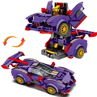 China Creative Toy FreeshippingTransformation Building Blocks 2in1 Robot Mecha Bricks Building Model Racing Car Set Children Toy For Kids Boy Game for sale