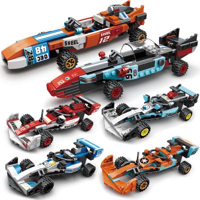 China Building Toy Free Shipping UKBOO F1 Race Car Model Toys Building Bricks For Boy Birthday Gifts KIDS TO PLAY CAR Brick Building Blocks for sale