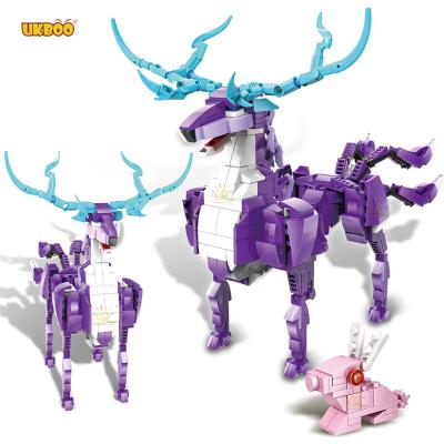 China Free Shipping UKBOO 565PCS Building Toy Free Shipping UKBOO 565PCS Douluo-Colored Building Blocks Deer Model Figures Bricks Set Children Building Toys Children Gift for sale