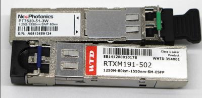 Chine HW WTD RTXM191 1,25 G - 1550-502 nanomètre - 80 - kilomètre - SM - module léger original d'ESFP à vendre