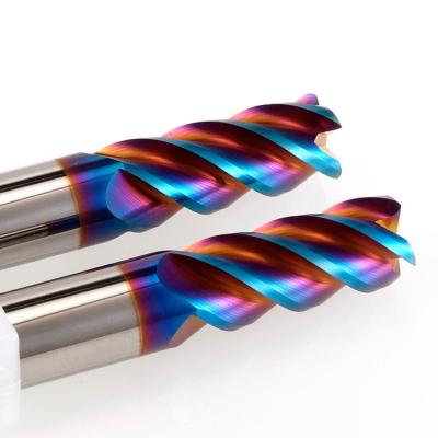 China Long Service Life Best End Mills Hrc60 4 Spline 4 Flute Coating Radius Solid Corner End Mill for sale