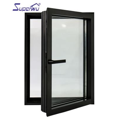 China Screen Bullet Proof Stained Glass Casement Aluminum Triple Folding Glass Windows for sale