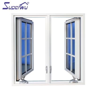 China Folding Screen 36 x 48 Double Casement Window Florida Approval Grid Panel Casement Window for sale