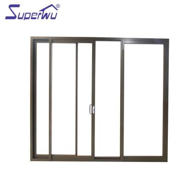 China Modern Customized Hurricane Impact Glass Balcony Aluminum Sliding Doors for sale