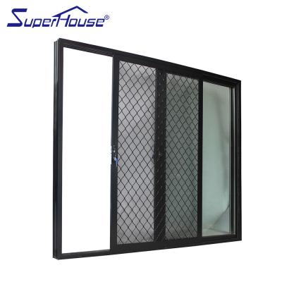 China Waterproof Thin Frame Aluminum Partition Stained Glass / Sliding Door For Balcony for sale