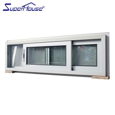 China Magnetic Double Screen Shanghai Superhouse French Glazed Aluminum Sliding Window Aluminum Windows for sale