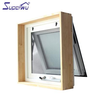 China Swing Australia Standard Soundproof Double Glazed Winder Awning Insulated Aluminum Chain Windows Customized Design for sale